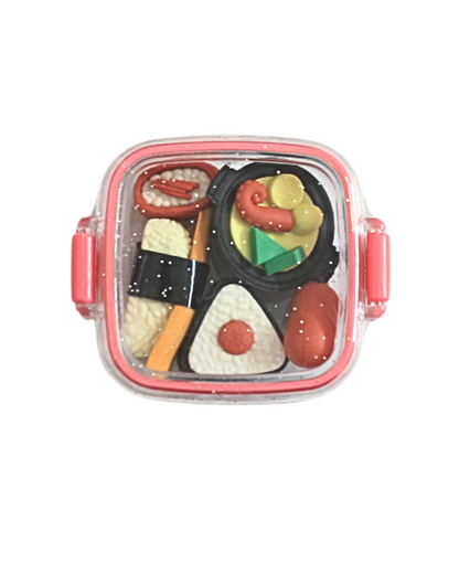 Mini Bento Box Eraser Set – Japanese Food Edition (Set of 4)