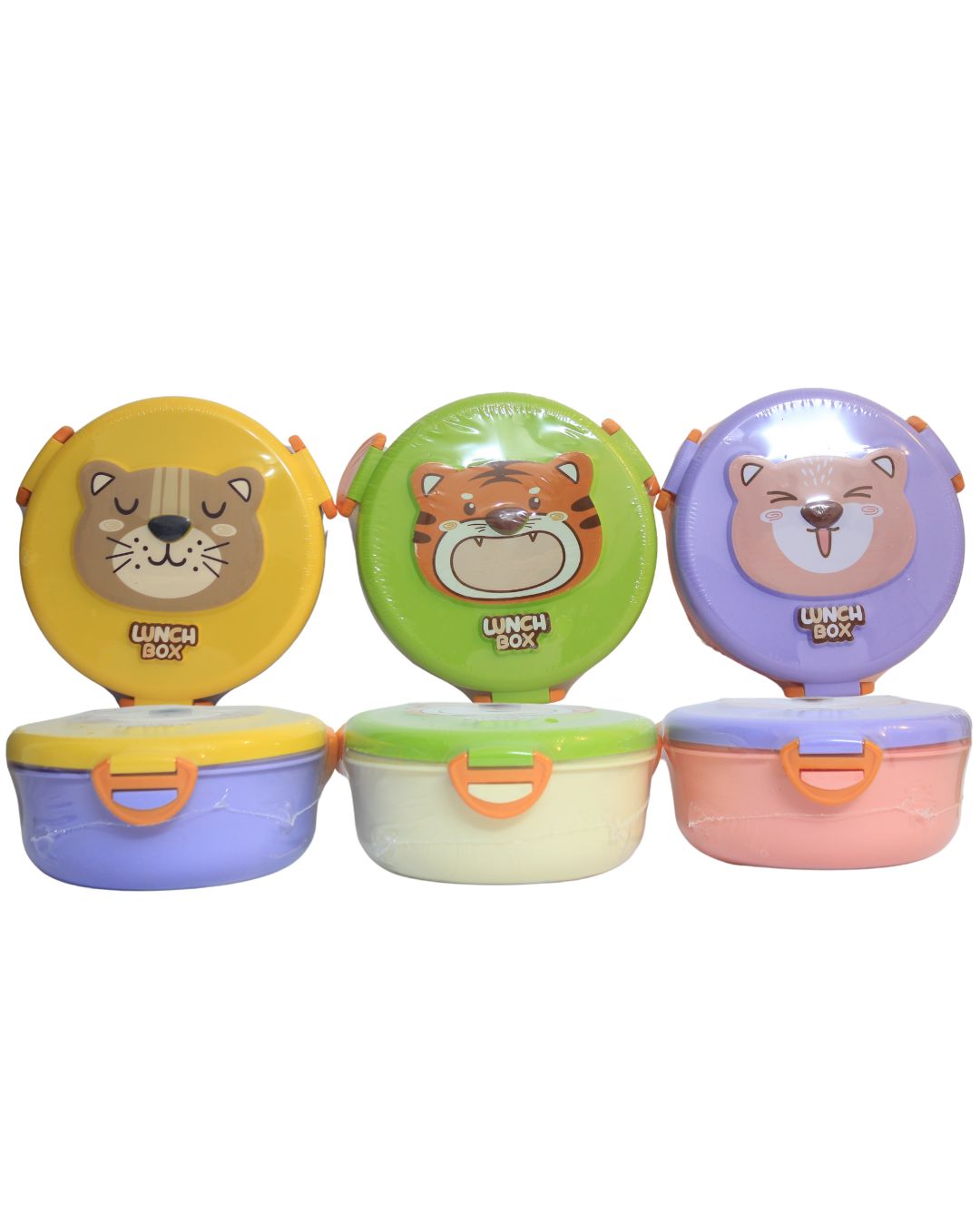 Plastic round lunch boxes